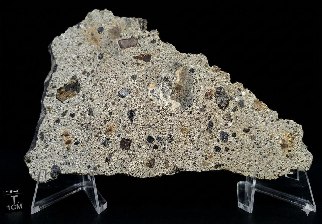 Meteorito NWA 15339 da coleção Emanuel Foglietto
