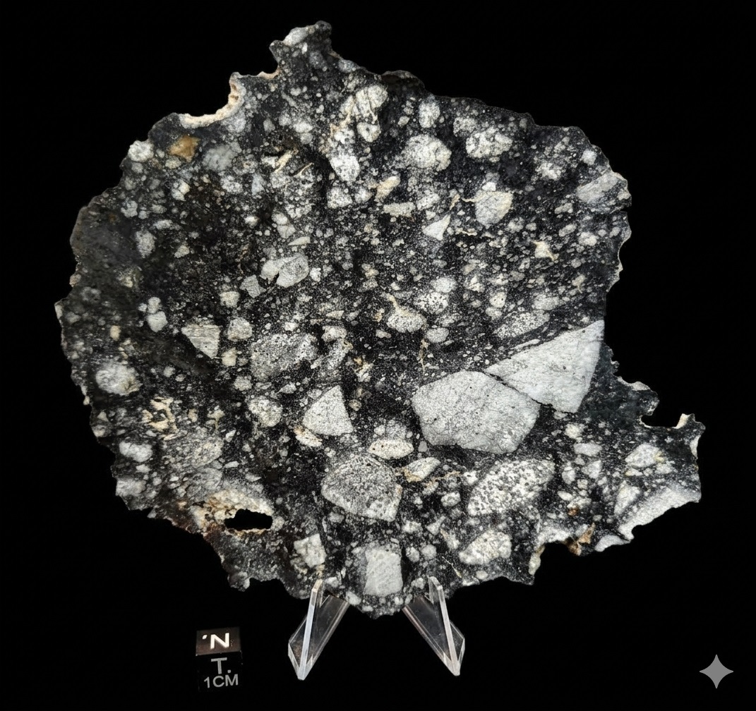 Meteorito NWA 15923 da coleção Emanuel Foglietto