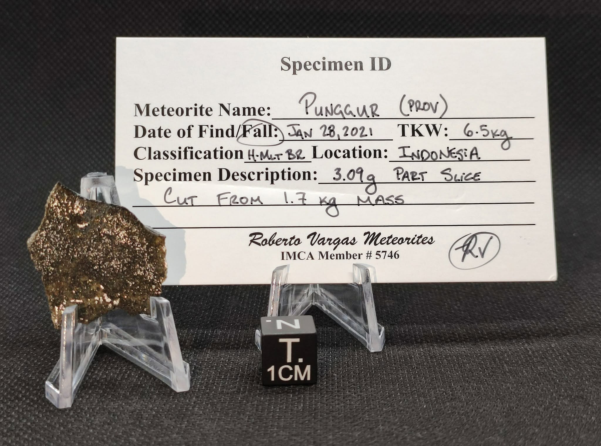 Meteorito Punggur da coleção Emanuel Foglietto